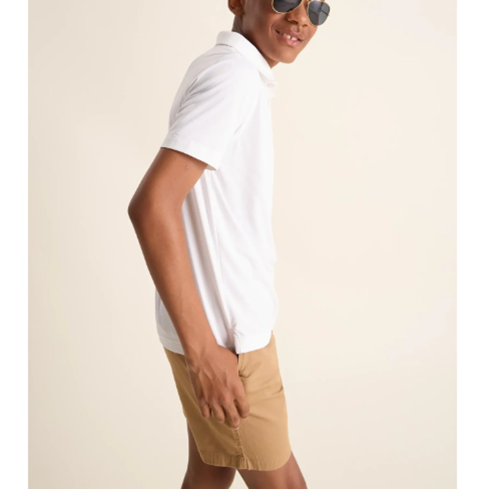 Nwt CHUBBIES Boys White The Vanna Performance Polo Shirt Youth XS 6/7 - Picture 5 of 7